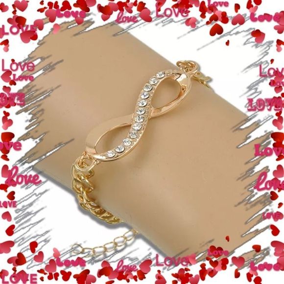 👀💞CRYSTAL RHINESTONE infinity bracelet - Picture 3 of 4